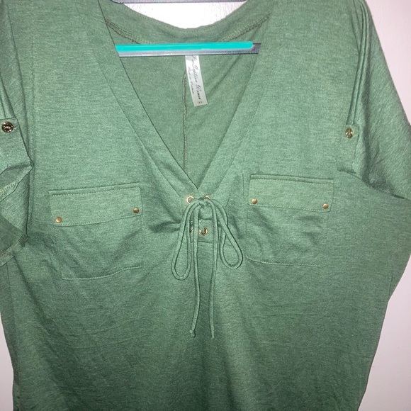 Olive Green Blouse - Picture 1 of 3
